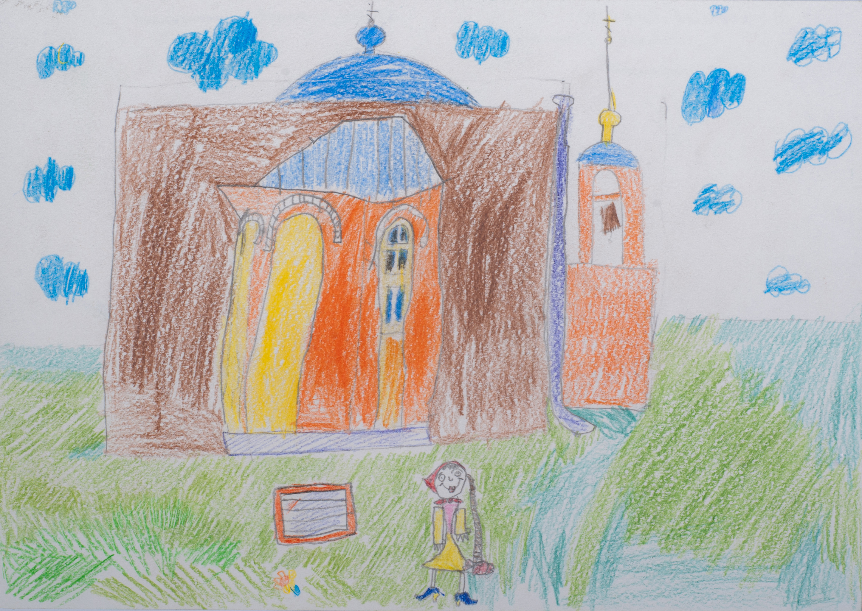 Рисунки дошкольников храм