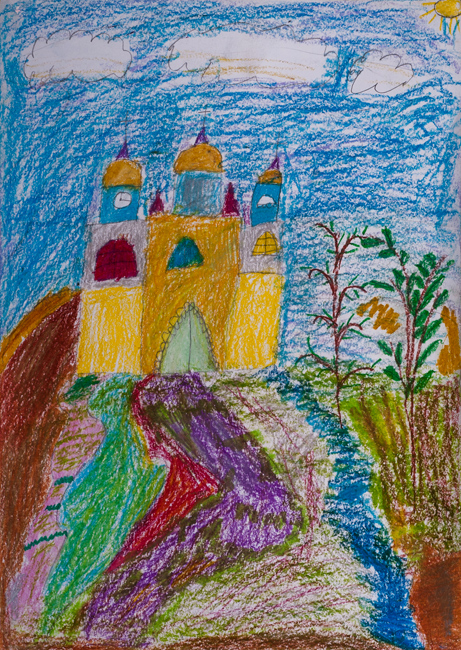 Разноцветные дороги в храм,  :: Фестиваль детского творчества «Наш Курск: ДЕТИ РИСУЮТ ХРАМ»