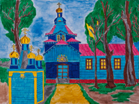 The road to the temple, Kinash Daria : Children's Art Festival Our Kursk: CHILDREN DRAW THE CHURCH