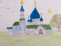 Church of the Holy Virgin, the settlement Chernitsyno, Kholodov Alexander : Children's Art Festival Our Kursk: CHILDREN DRAW THE CHURCH