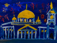 Cathedral of the Sign, Kursk, Harseeva Ekaterina : Children's Art Festival Our Kursk: CHILDREN DRAW THE CHURCH