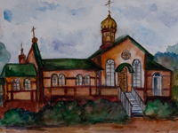 The temple complex of Faith, Hope, Charity and their mother Sophia, Galushkina Ekaterina : Children's Art Festival Our Kursk: CHILDREN DRAW THE CHURCH