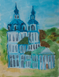 Sergiev Kazan Cathedral, Kursk, Lyalikova Irina : Children's Art Festival Our Kursk: CHILDREN DRAW THE CHURCH