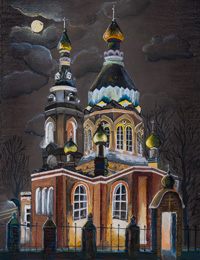 Svyato Nikolsky temple, Lgov, Krivolapova Anastasia : Children's Art Festival Our Kursk: CHILDREN DRAW THE CHURCH